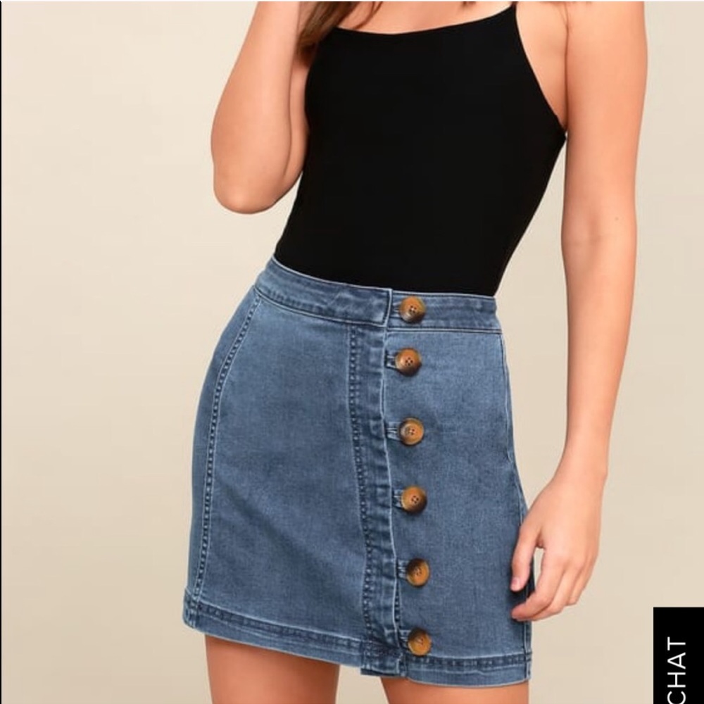 Free People Denim Skirt